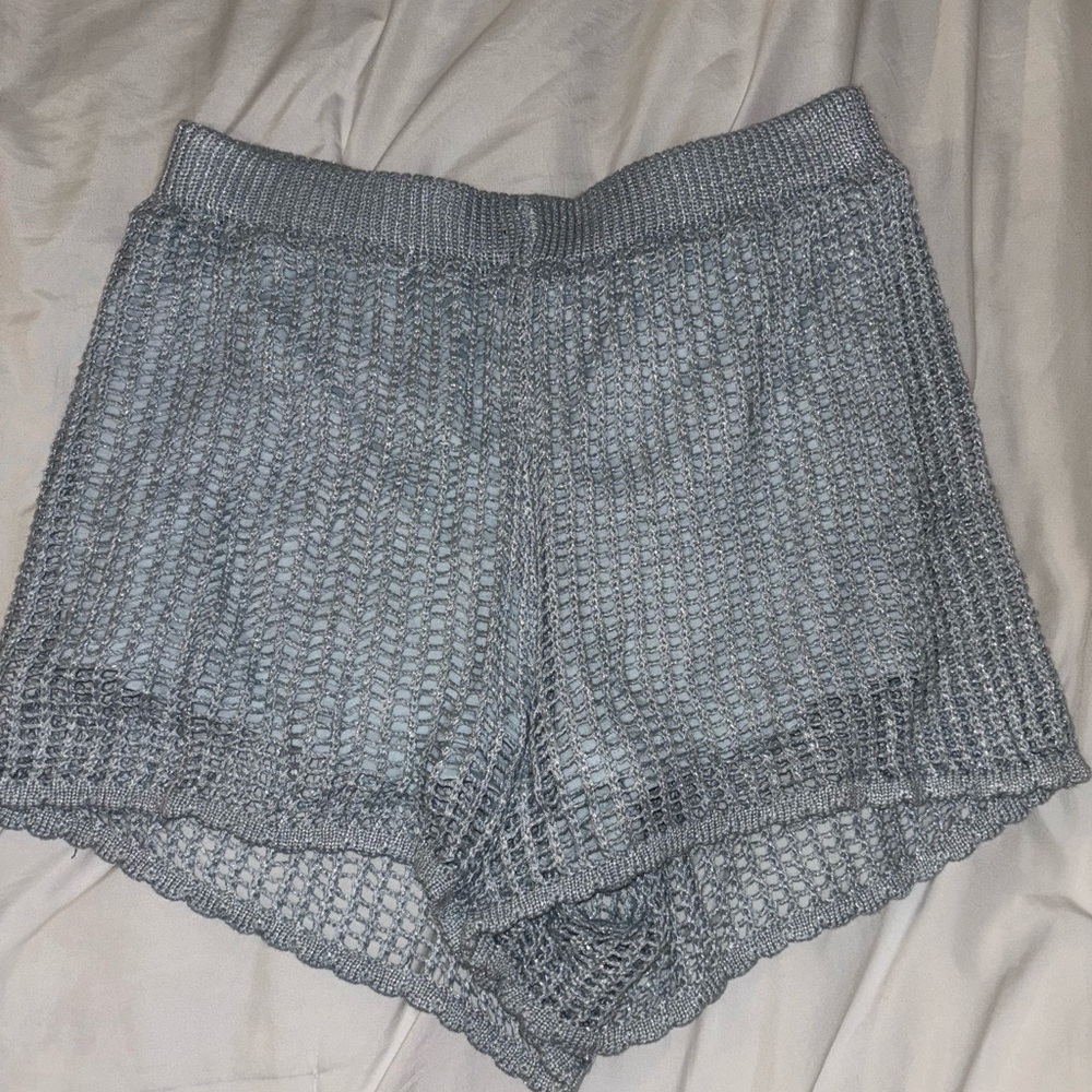 Ocean Drive Light Blue Knit Shorts